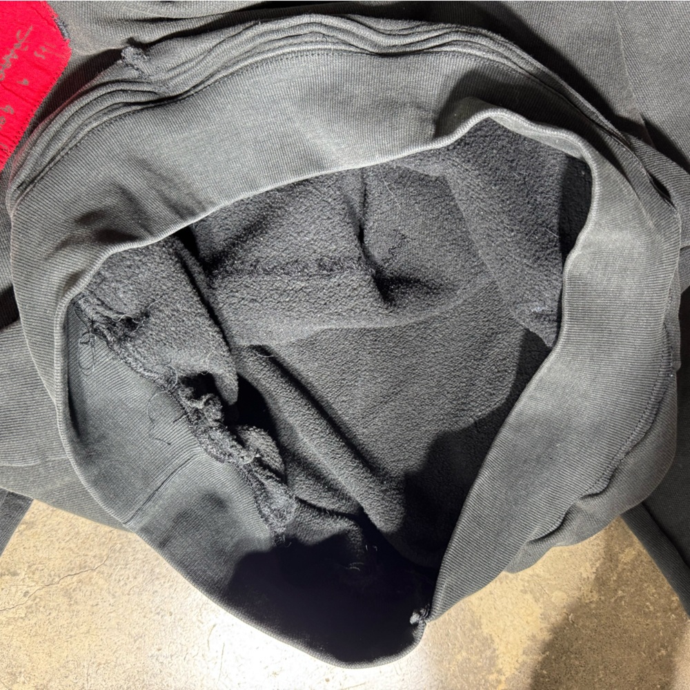 Carhartt Hoodie – Black – Custom Patched / Distressed – Workwear Grunge - Picture 6 of 7